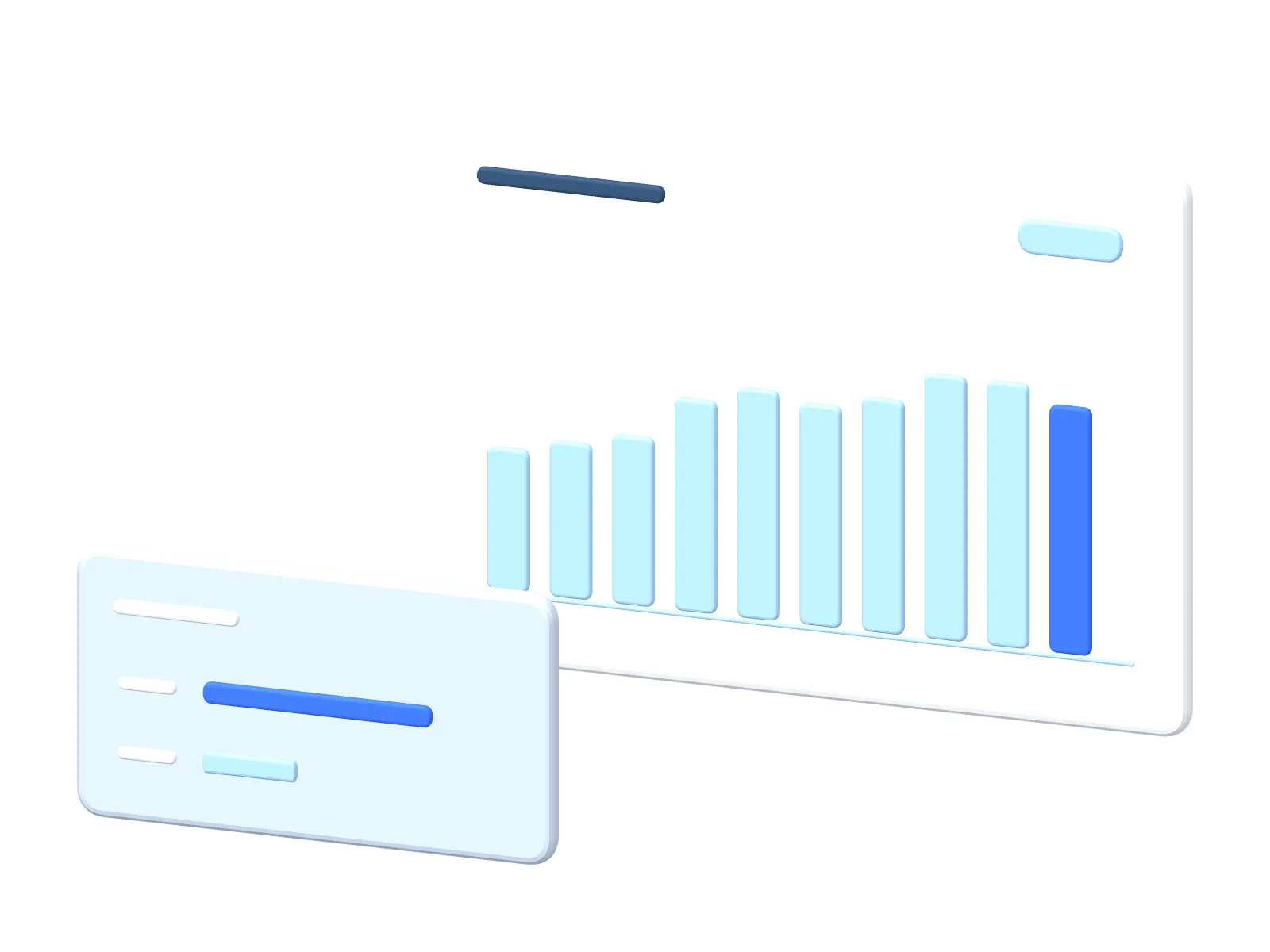 Diagram der organiske besøk vokser måned for måned, mens betalt trafikk står stille